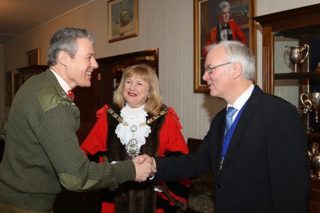 Mayor & Consort greet Brigadier McLeod